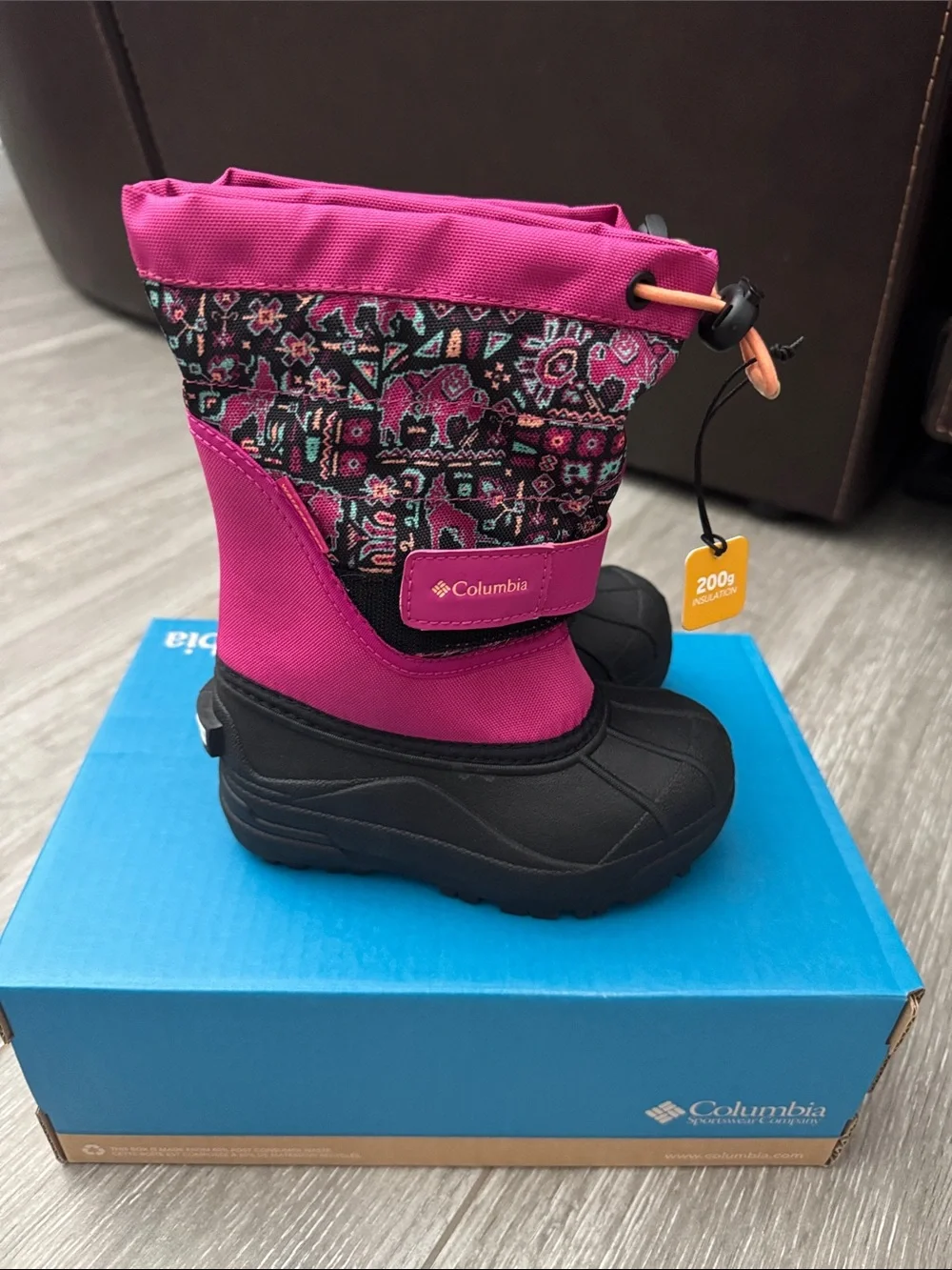 Columbia Kids Toddler Powderbug Plus II Print Winter Boots